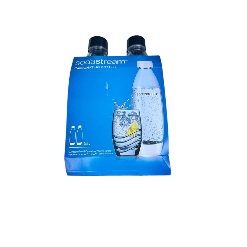 Sodastream  Carbonating Bottles‎ Black Twin Pack 2 x 1L BPA Free (NEW)